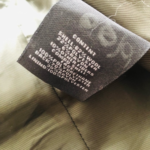 Vince Camuto Wool Khaki Car Coat - Picture 8 of 9